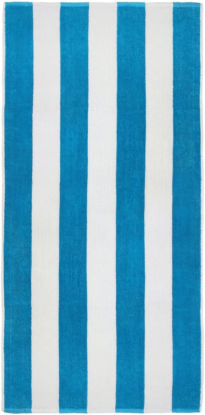 Cabana Stripe 36-Pack 30in x 60in Cotton Terry Beach Towel N827