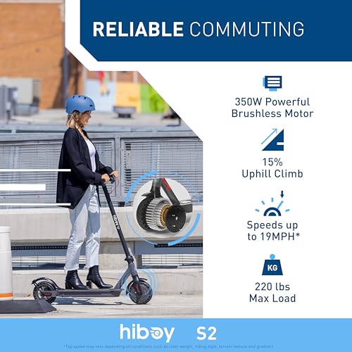 Electric Scooter with 8.5"/9" Tires, 350W Motor, 19 MPH, Double Braking System G1025