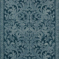 Indigo Velvet Damask Fabric M138
