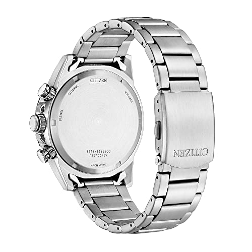 Stainless Steel Eco-Drive Chronograph Watch B6803