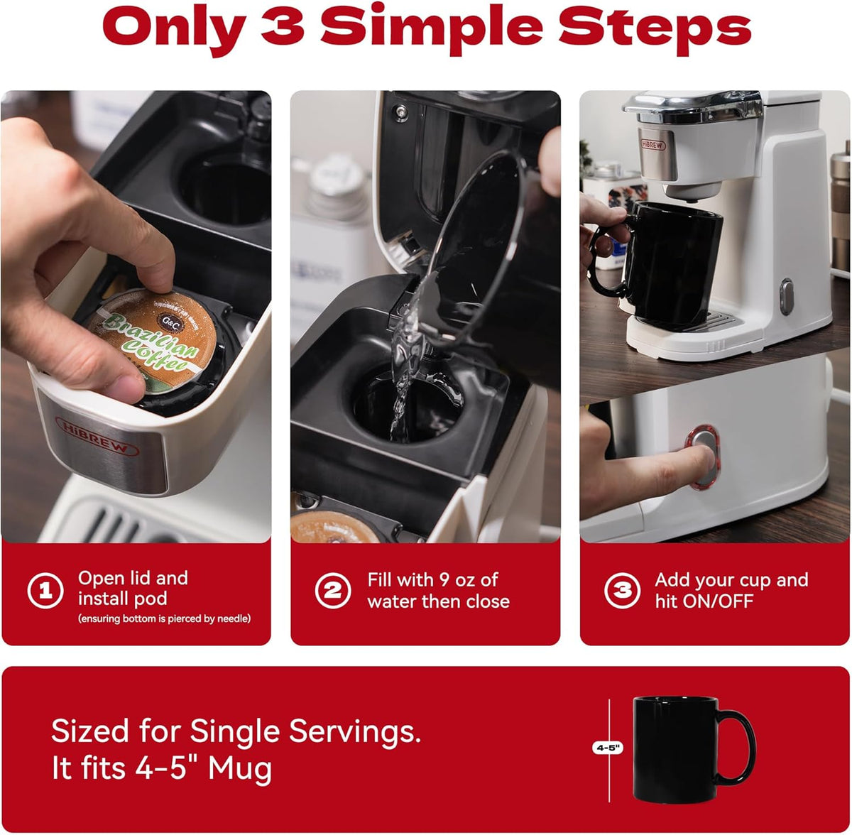 Single Serve Coffee Maker, Black U586063