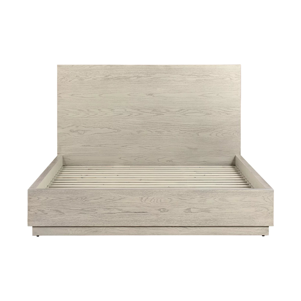 Grey Oak Wood Queen Platform Bed Frame L96302