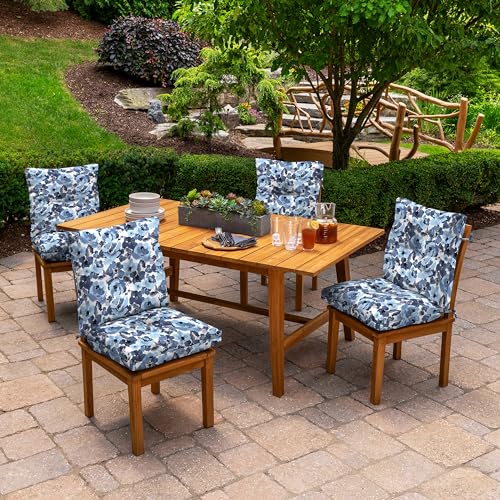 Black Cabana Stripe Tufted Dining Chair Cushion W365545