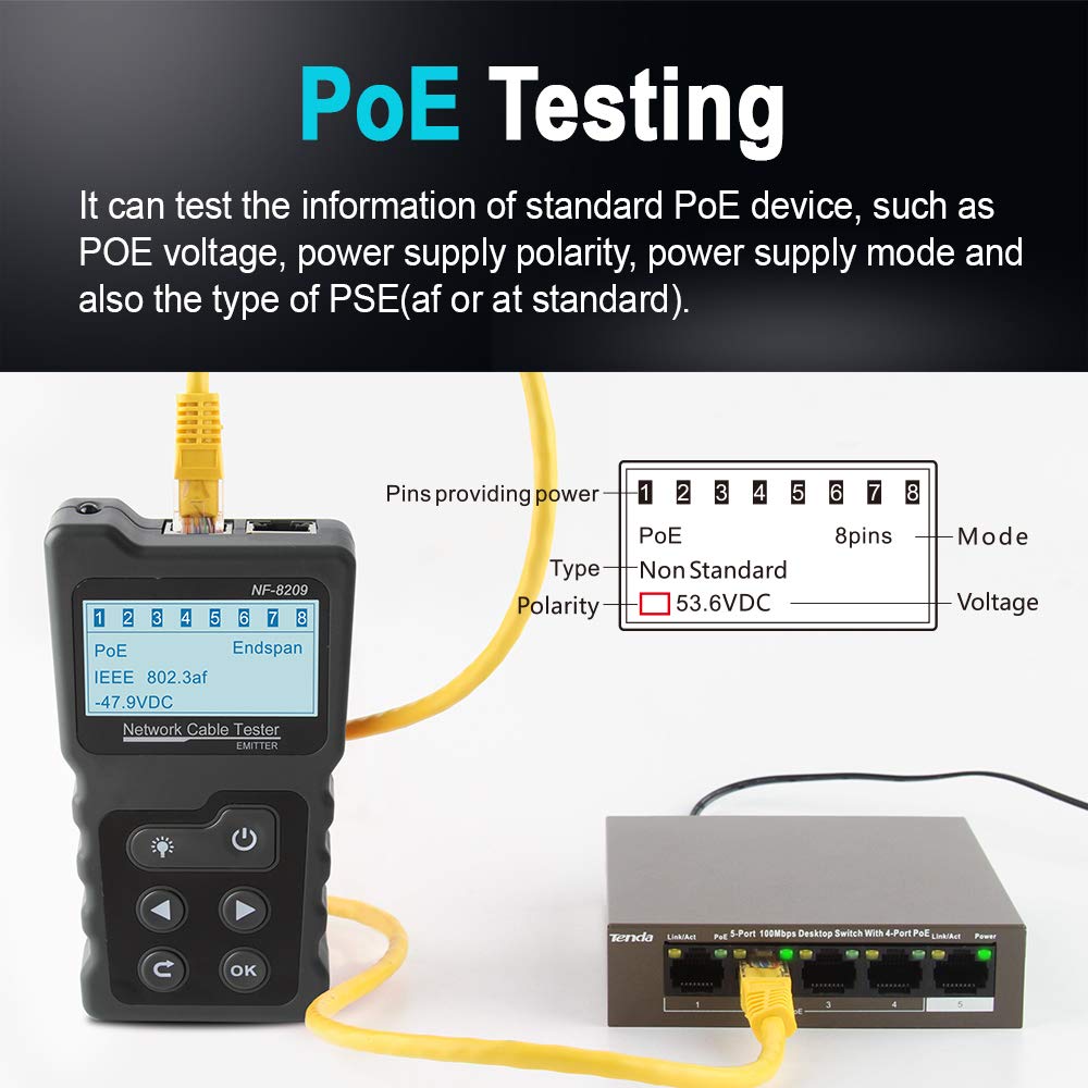 Network Cable Tester CAT5 CAT6 Wire Tracker A204369
