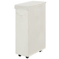 65L Slim Laundry Hamper with Lid Rolling Laundry Basket with Wheels Foldable Dirty Clothes Hamper Storage Bins (Grey) Z12961