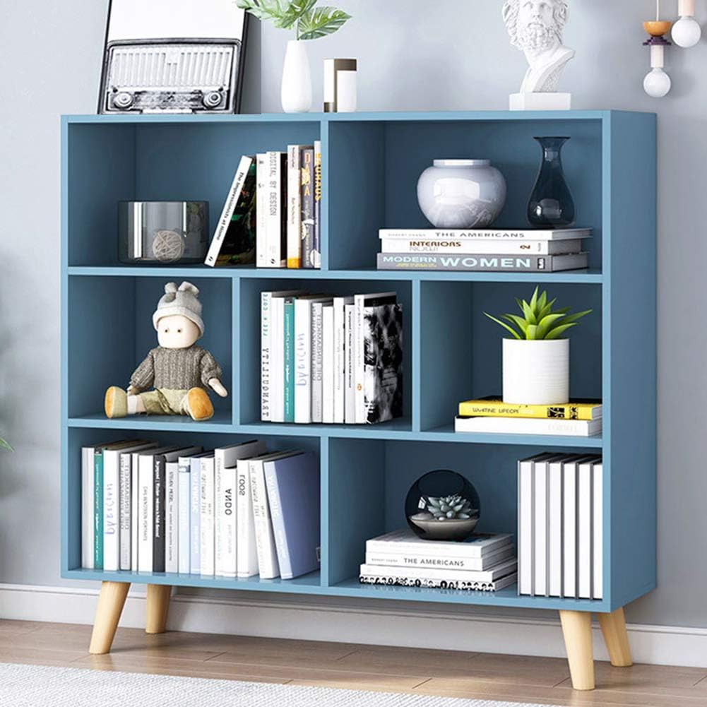 Warm White 3-Tier 5 Cube Wooden Bookshelf O367