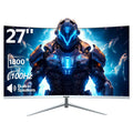27 Inch Curved Monitor 100hz White FHD 1080P 1800R Frameless Built-in Speakers L115413