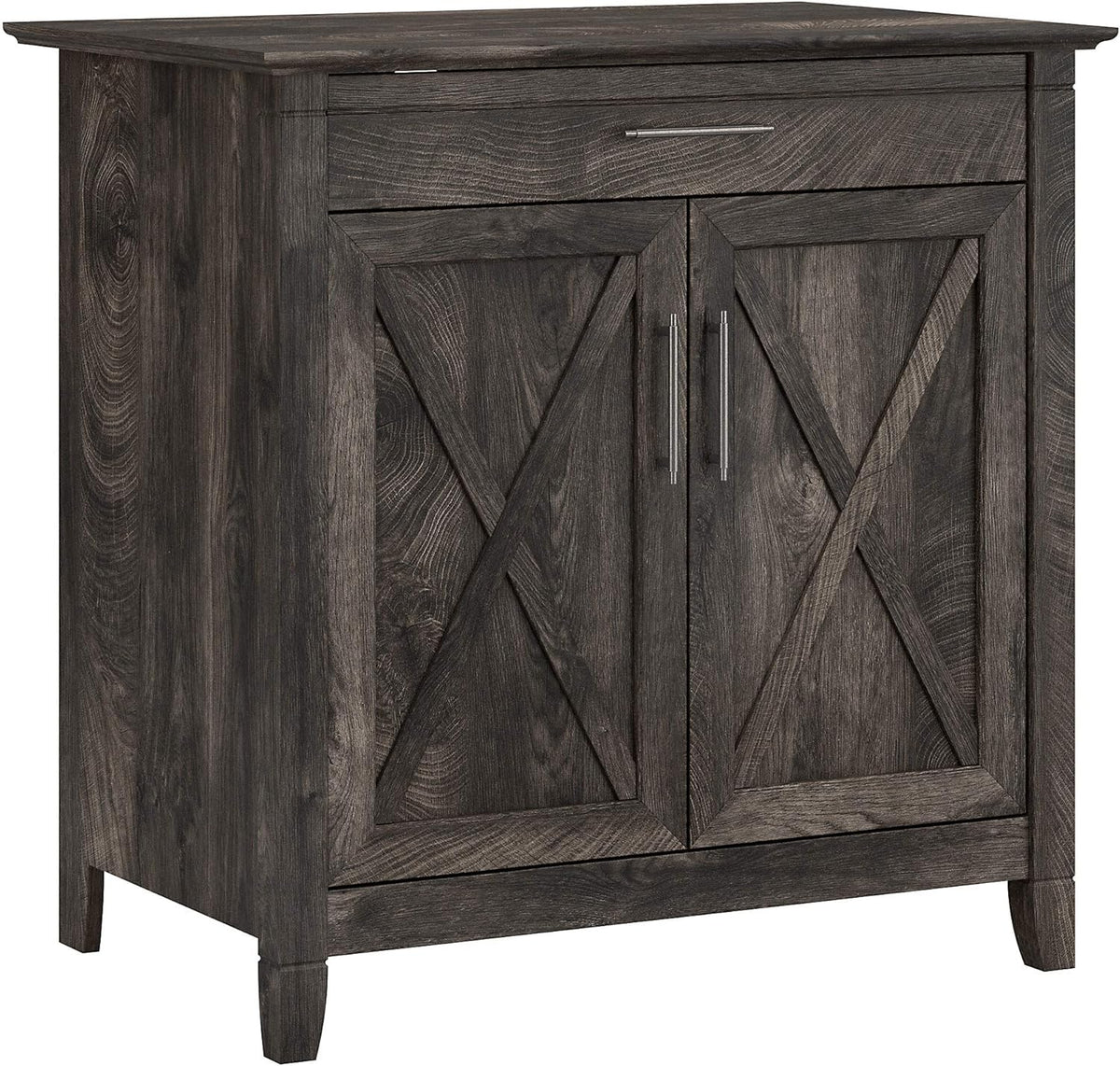 Cape Cod Gray Secretary Desk with Keyboard Tray and Storage Cabinet A164925