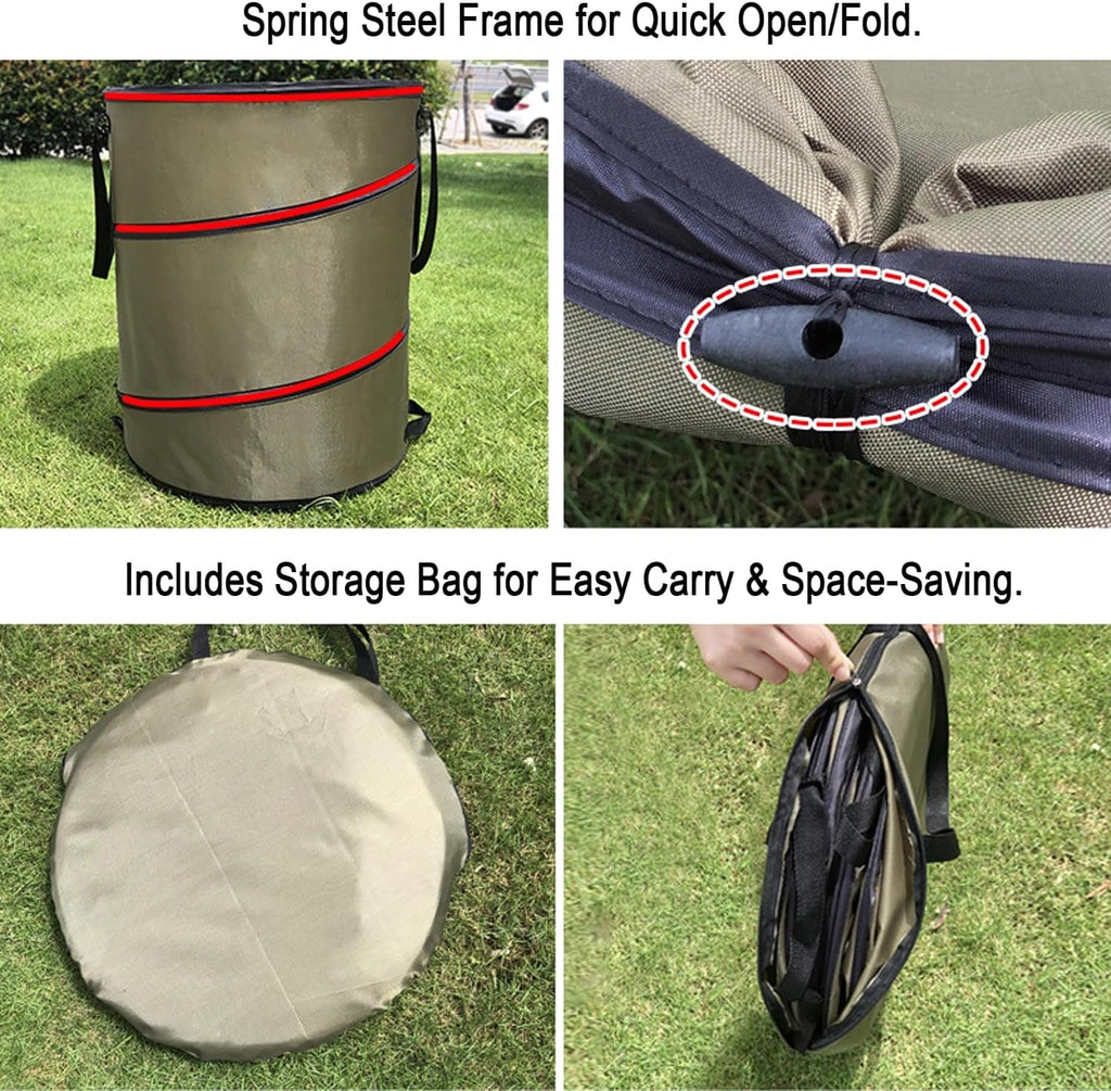 2 Pack 24 Gallon 30 Gallon Pop-Up Reusable Yard Waste Bags J116952