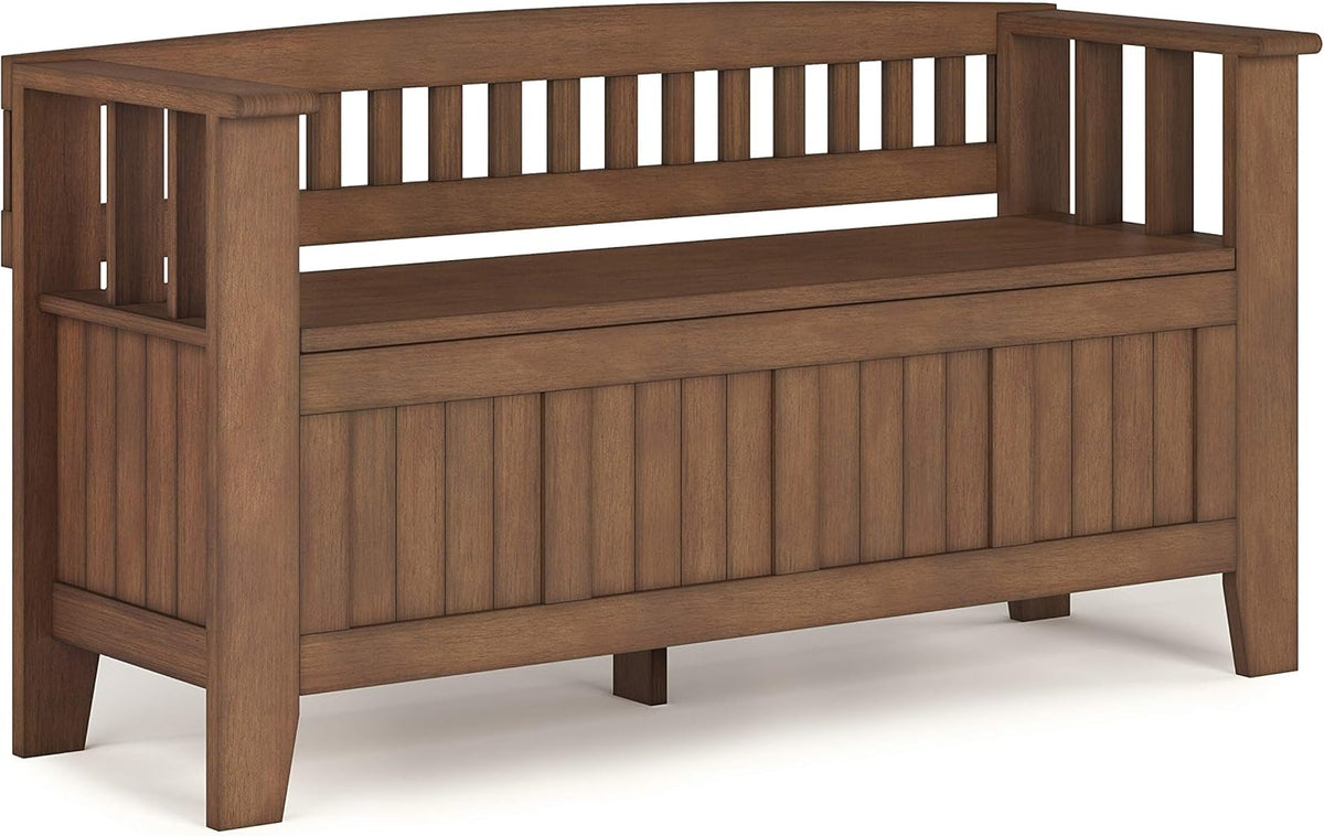 Solid Wood 48 inch Wide Entryway Storage Bench U74695