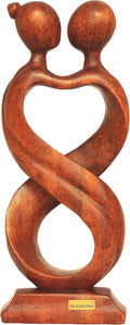 12 Wooden Handmade Abstract Sculpture Statue Q524