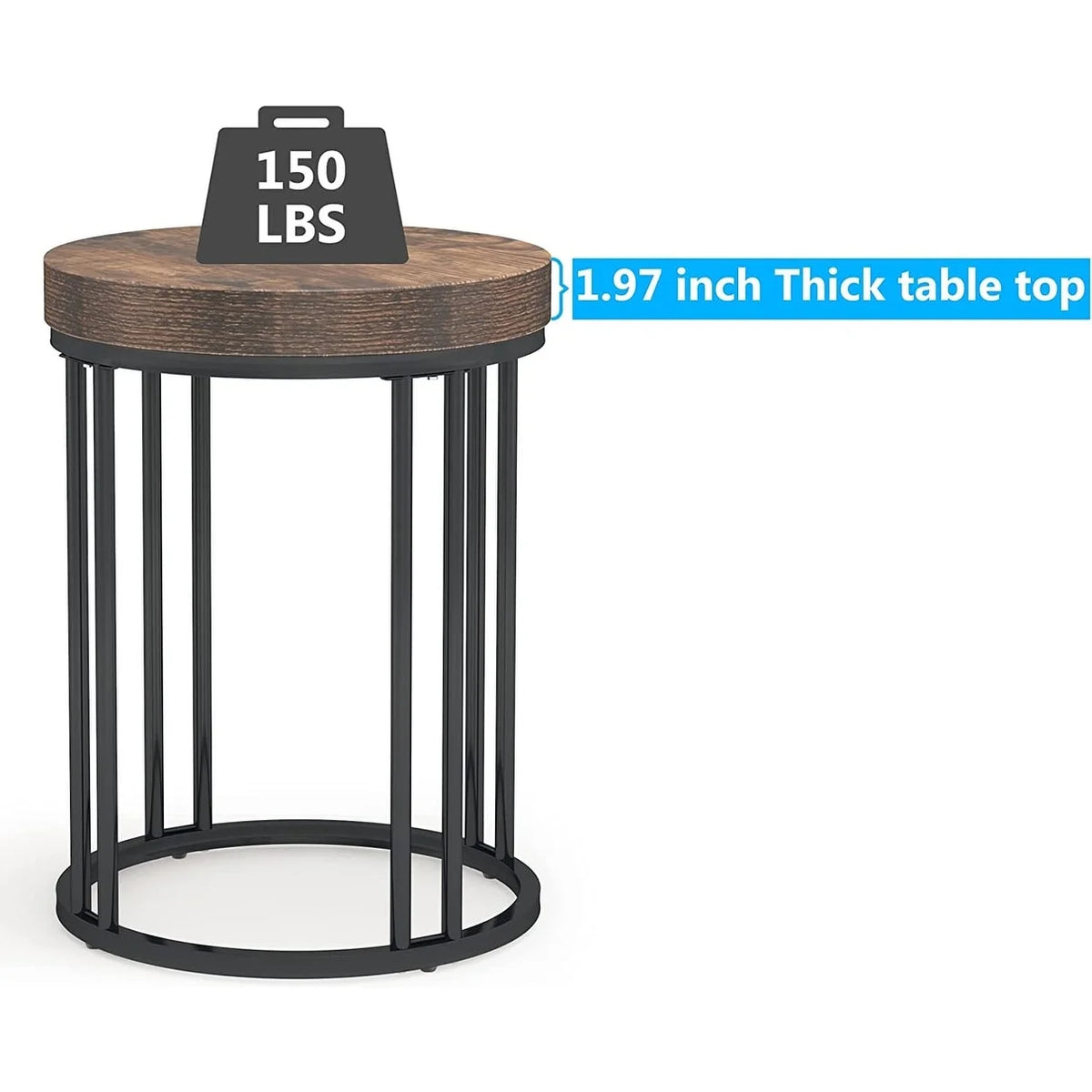 2 Tier Wood Round End Table P953014