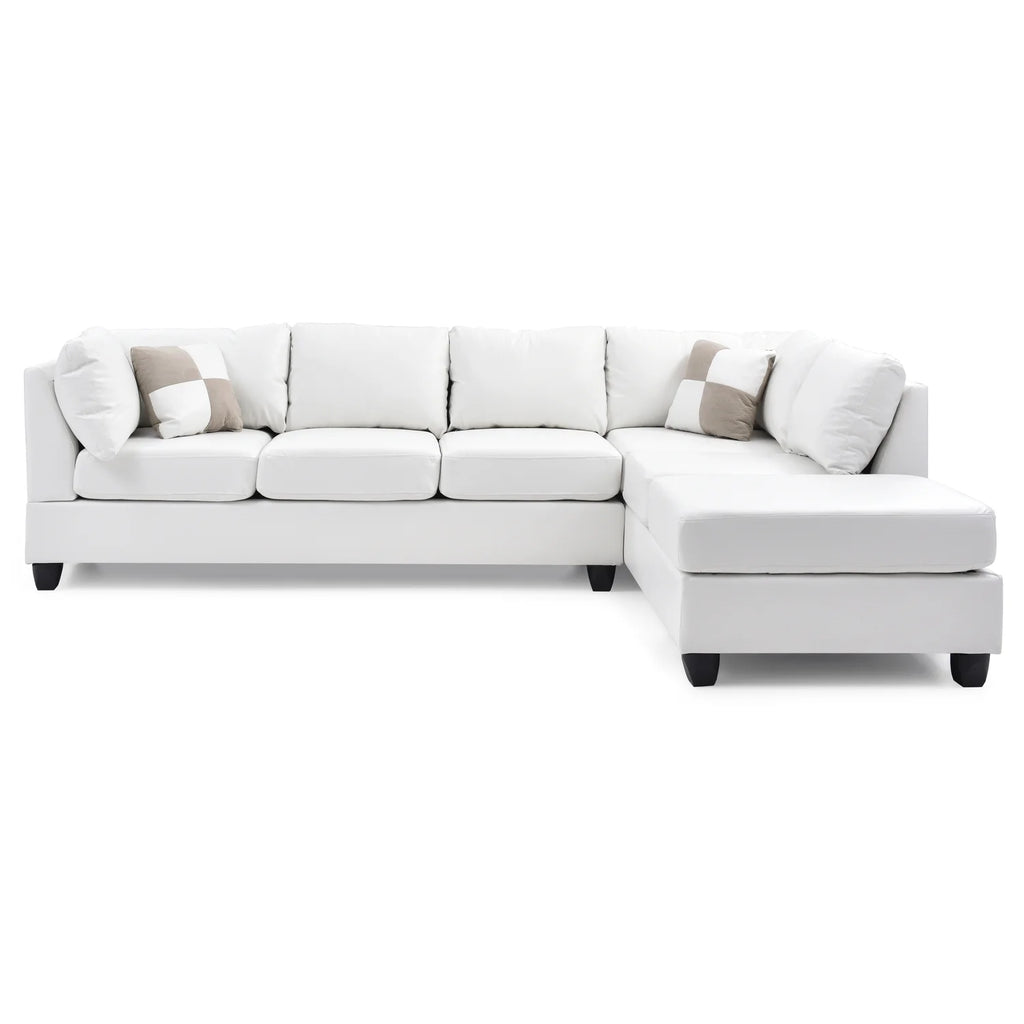 White Sectional M55595