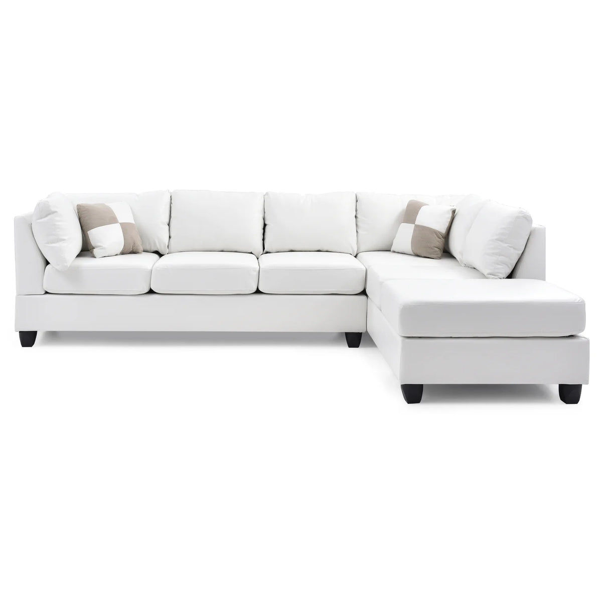 White Sectional M55595