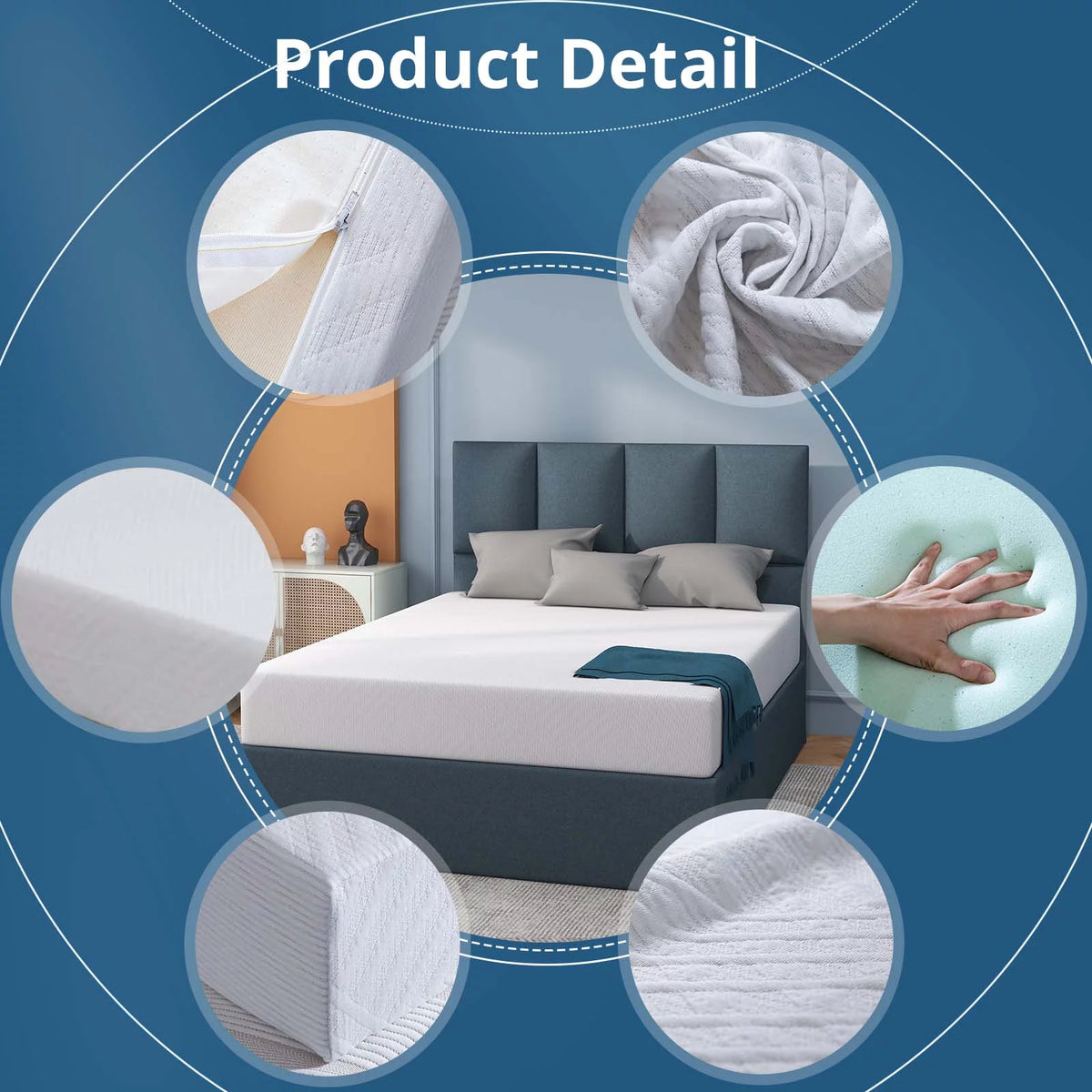 6 Inch Medium Firm Memory Foam Mattress H74628