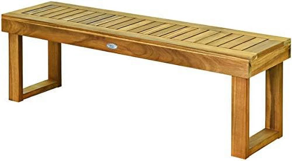 52 Inches Acacia Wood Backless Patio Bench I651030