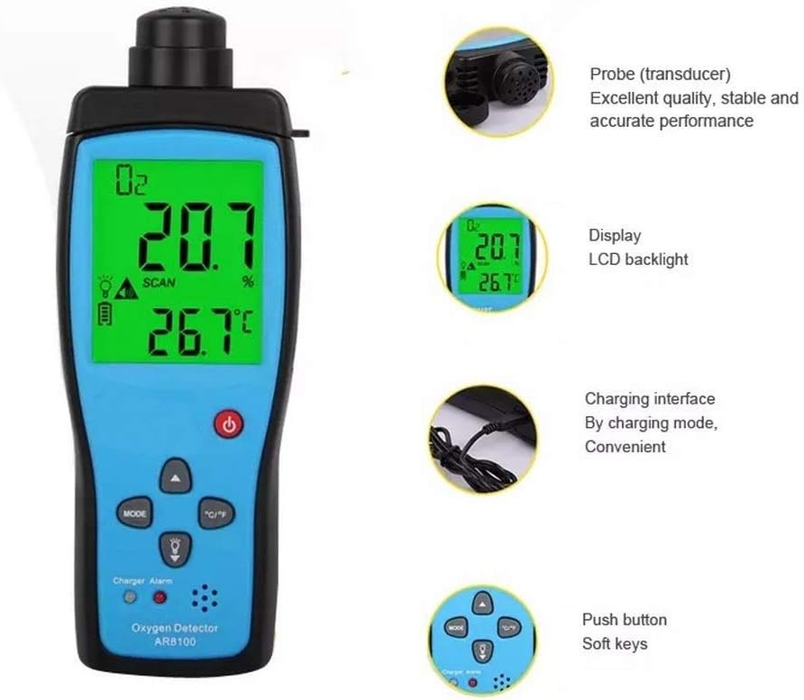 Digital Portable O2 Gas Tester E653884