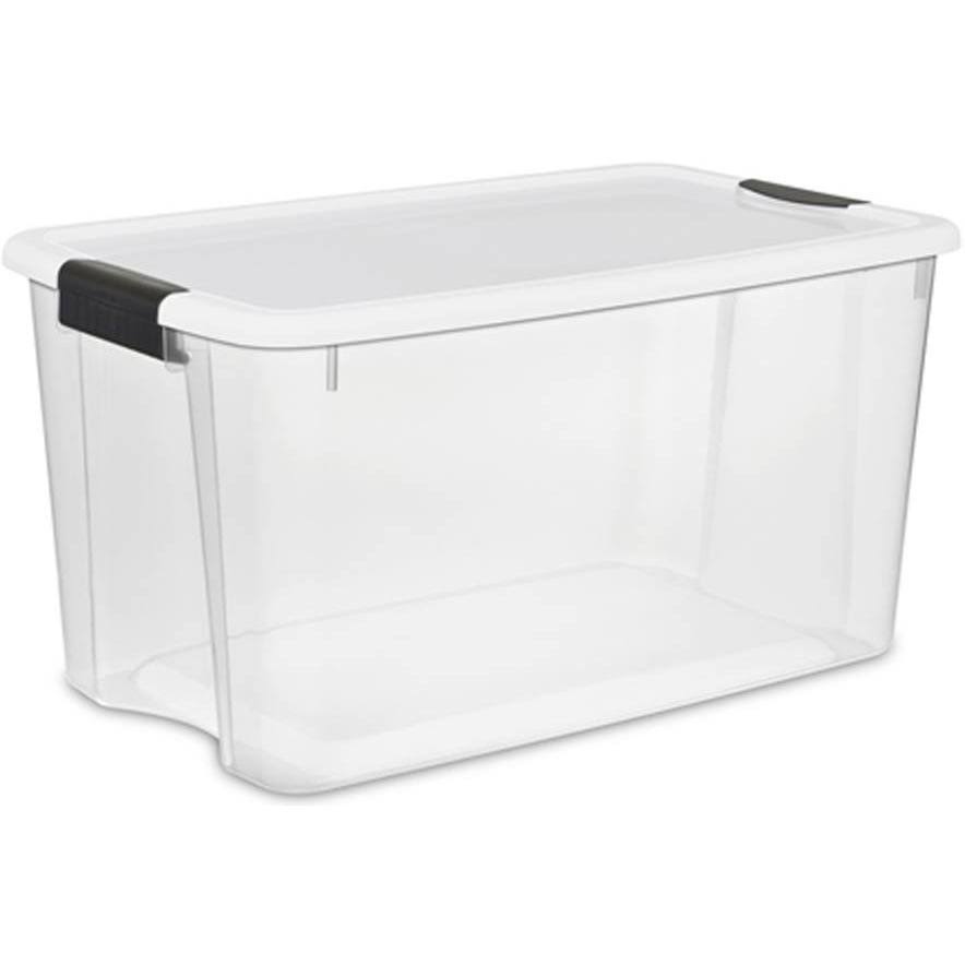 70 Quart Storage Box (4 Pack) with Tape Roll B4738