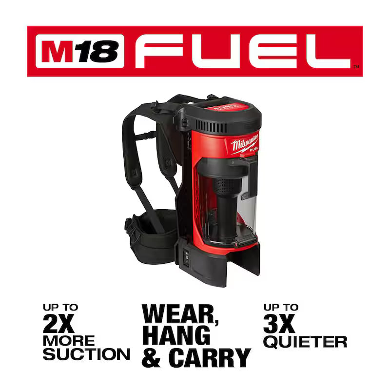 18-Volt Lithium-Ion Brushless Cordless 3-in-1 Backpack Vacuum P102