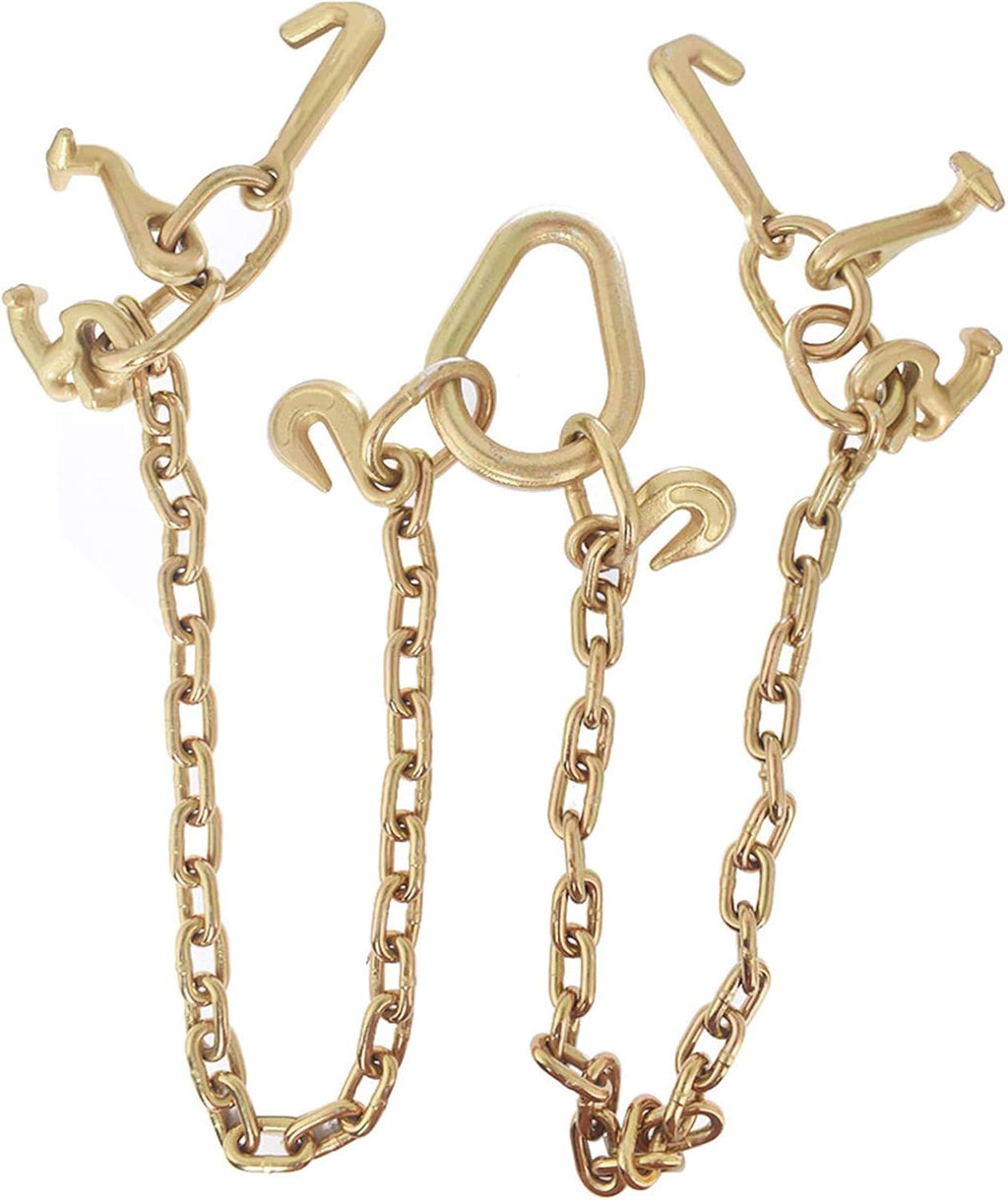Tow Chain Grade 70 V-Bridle with Cluster Hooks, Pack of 2 R904