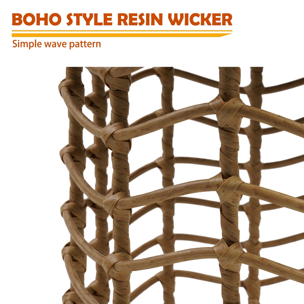 Set of 2 Weather-Resistant Wicker Nesting Tables T98322