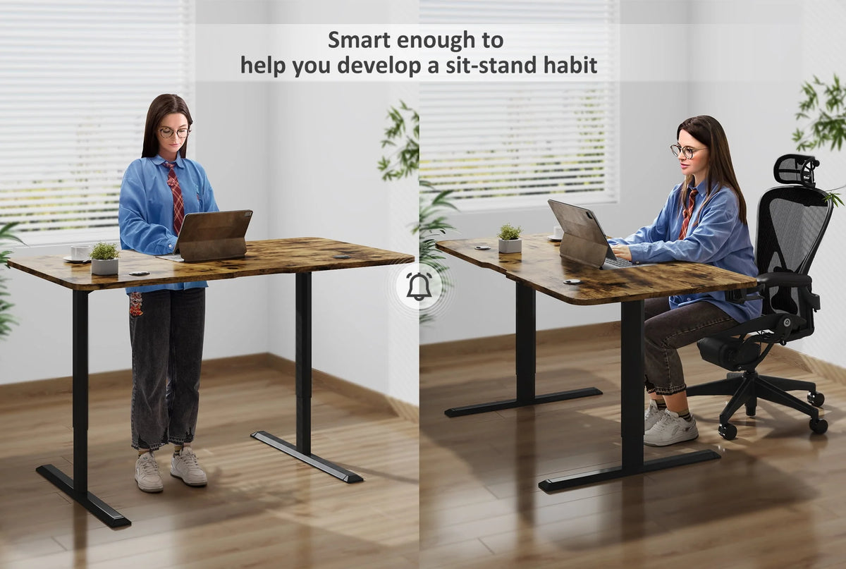 Electric Height Adjustable Standing Desk, 43 inch White R91068