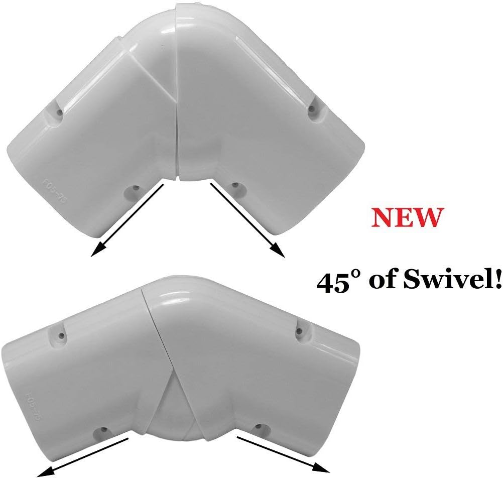 Decorative PVC Wide Line Cover Kit for Mini Split Air Conditioners and Heat Pumps L518