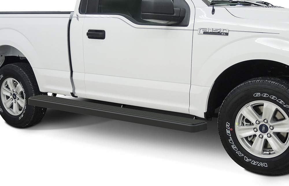 Black 6 inches Wheel to Wheel Running Boards U243