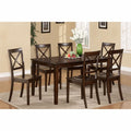 5 Piece Rectangular Dining Table Set with Wooden Seat Chairs J428074