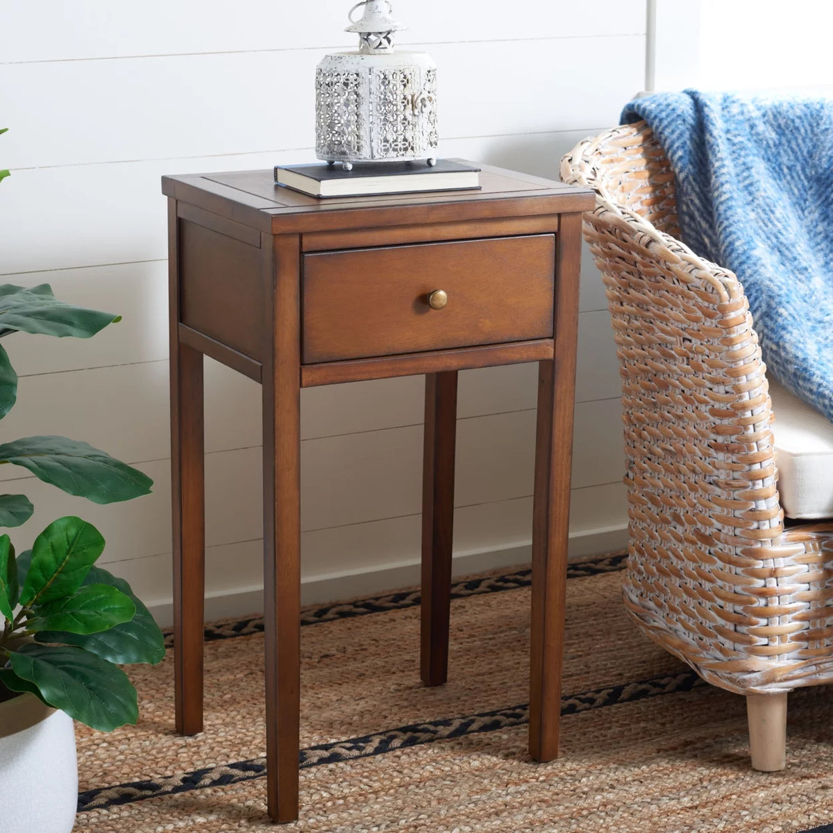 Brown Nightstand With Storage Drawer H766750