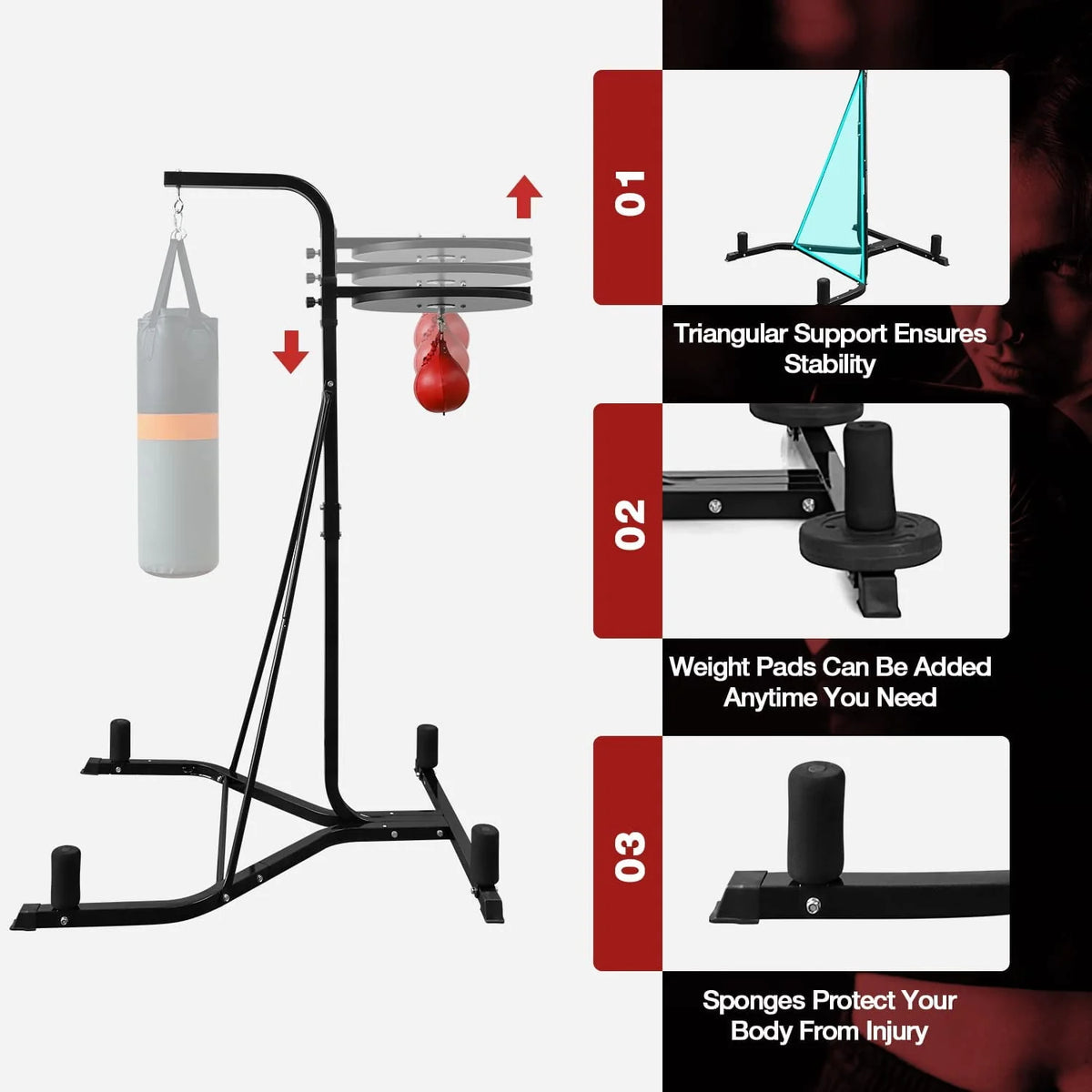 Boxing Bag Stand with Speed Bag Y10258
