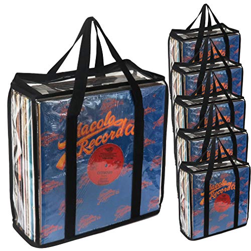 Vinyl Record Storage Cases 6 Pack Clear PVC X326445