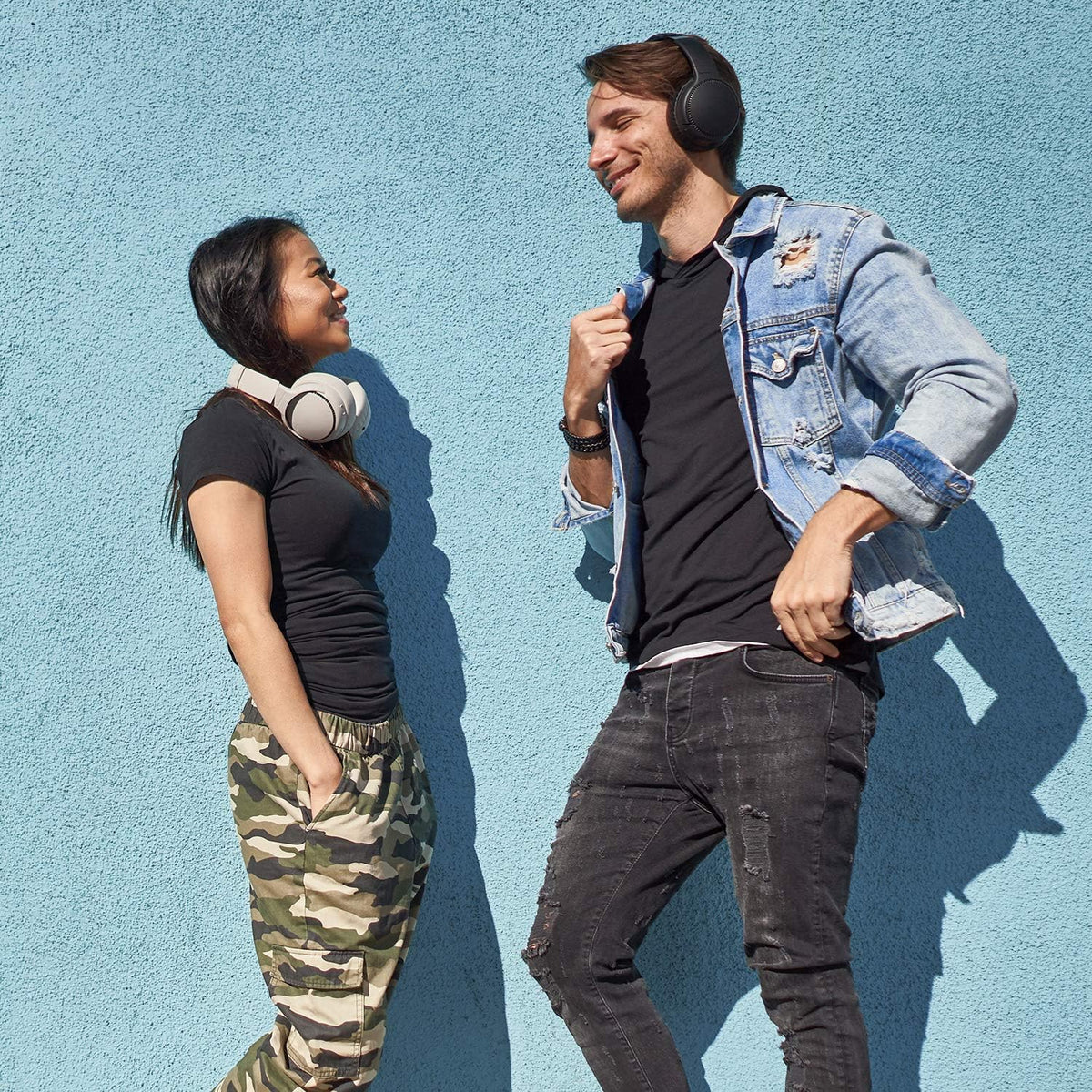 Sand Beige Wireless Bluetooth Noise Cancelling Headphones Pack of 2 K5087