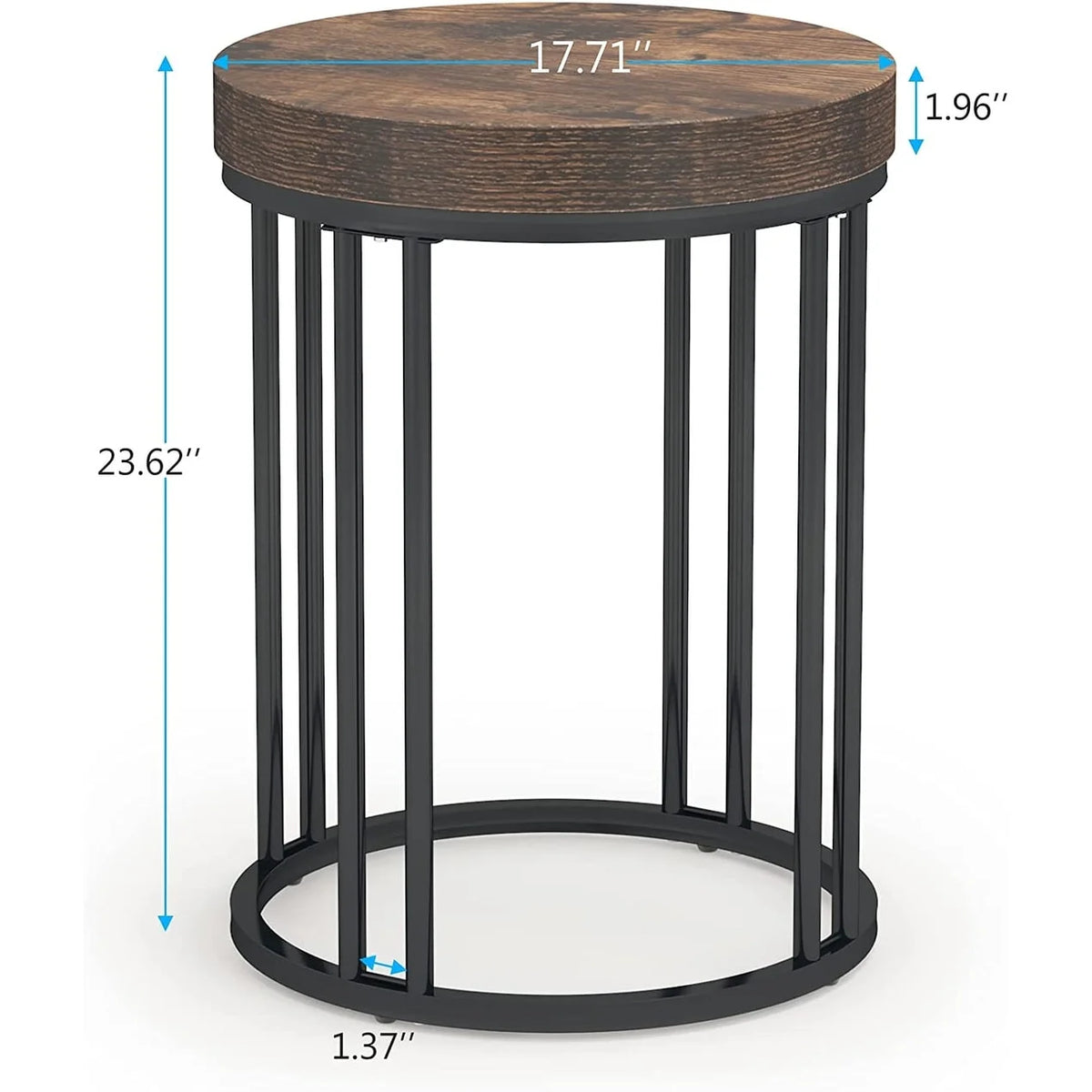 2 Tier Wood Round End Table P953014