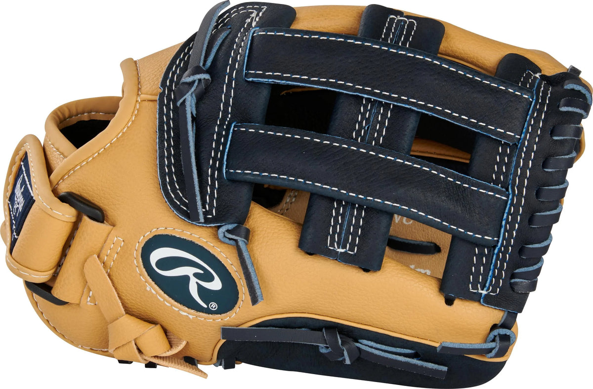 Youth Baseball Glove, Camel/Navy, 11.5 inch, Right Hand Throw C215813