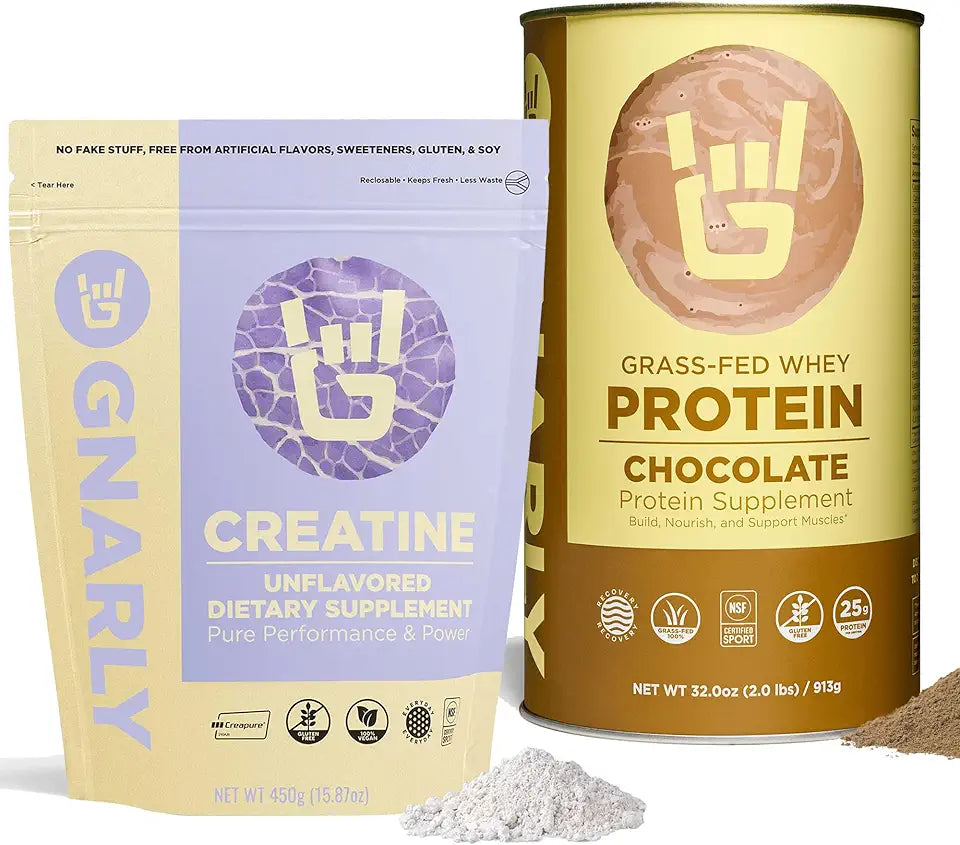 Unflavored Creatine Powder and Chocolate Whey Protein H626573