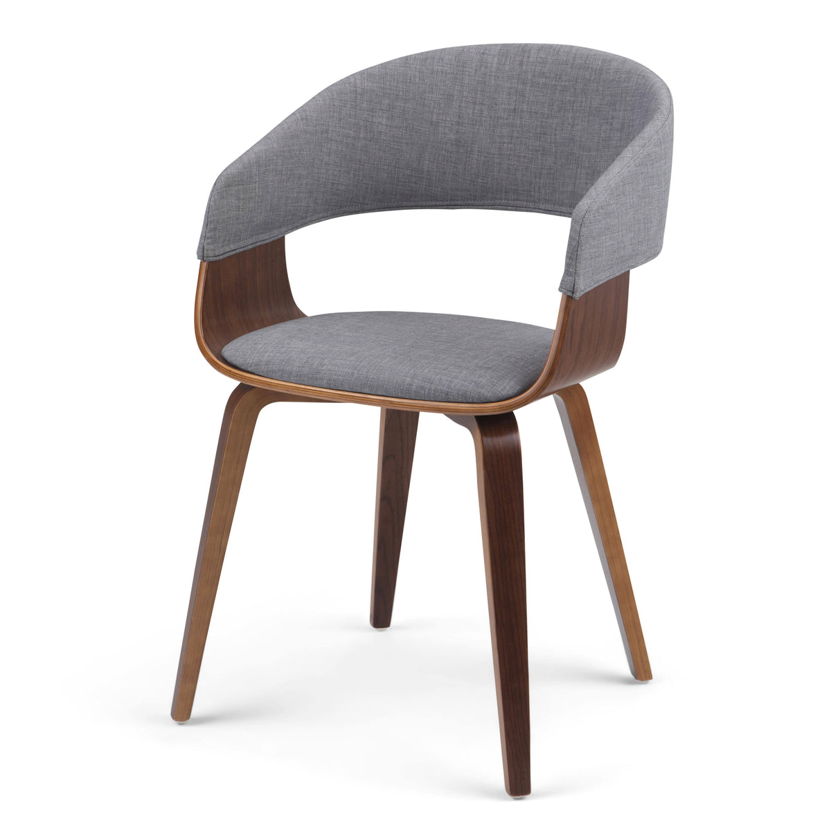 Light Grey Linen Look Bentwood Dining Chair H46268