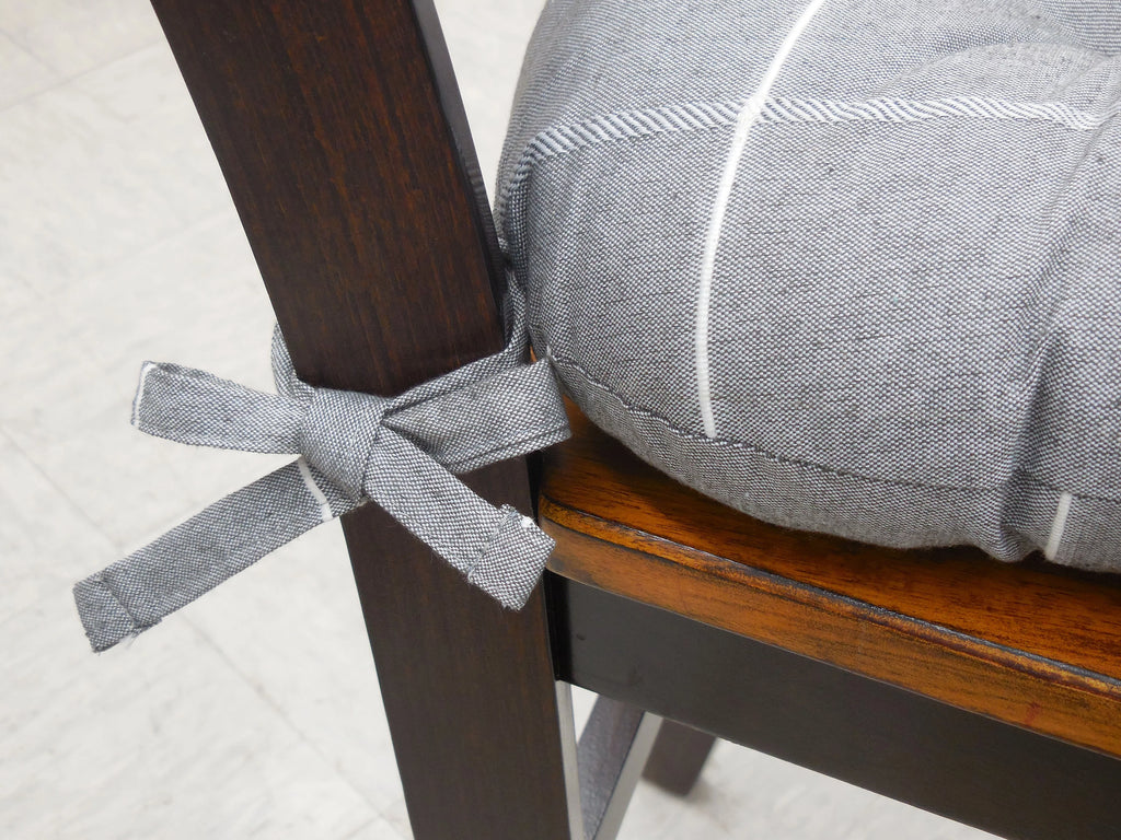Set of 2 Charcoal Chair Cushions Q983113