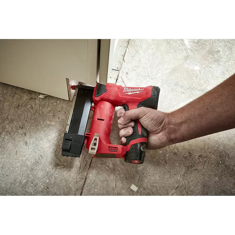 12-Volt 23-Gauge Cordless Pin Nailer with Two 1.5 Ah Compact Battery Packs N65771