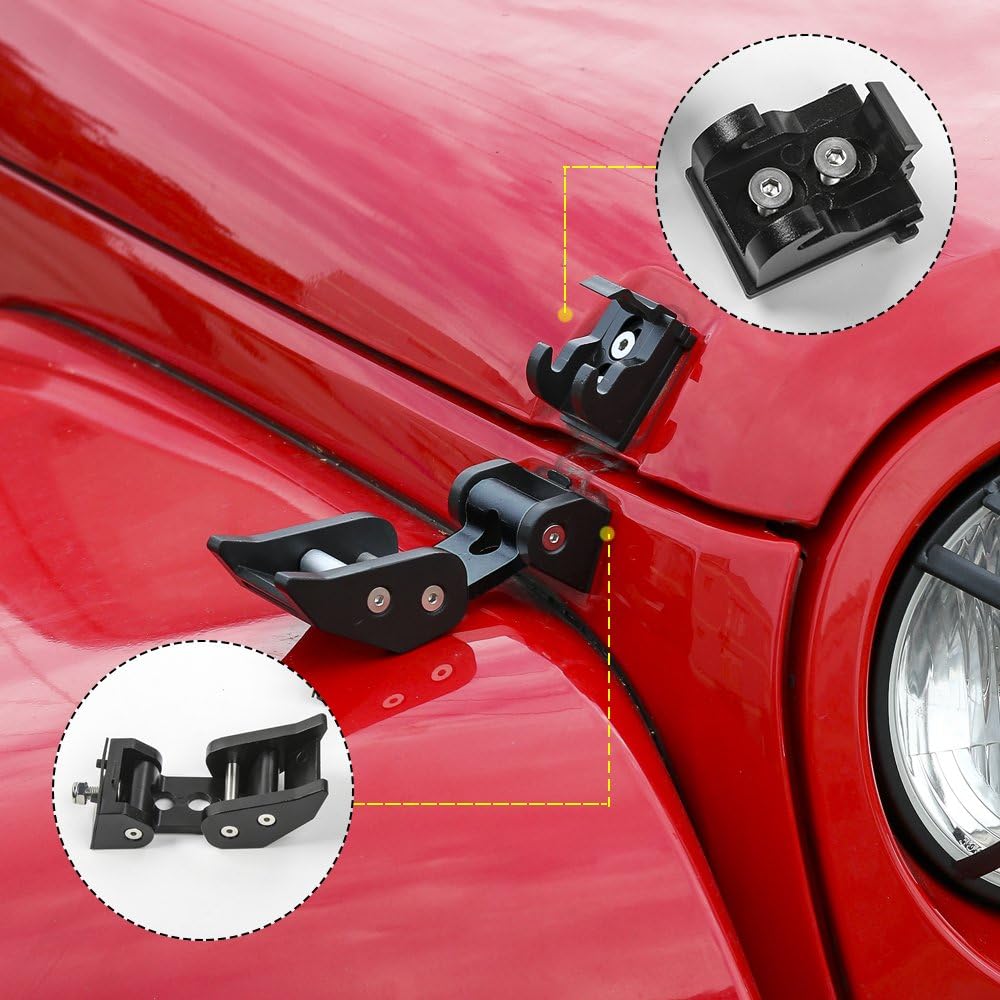 Black Stainless Steel Hood Catch Kit Pack of 2 D63903