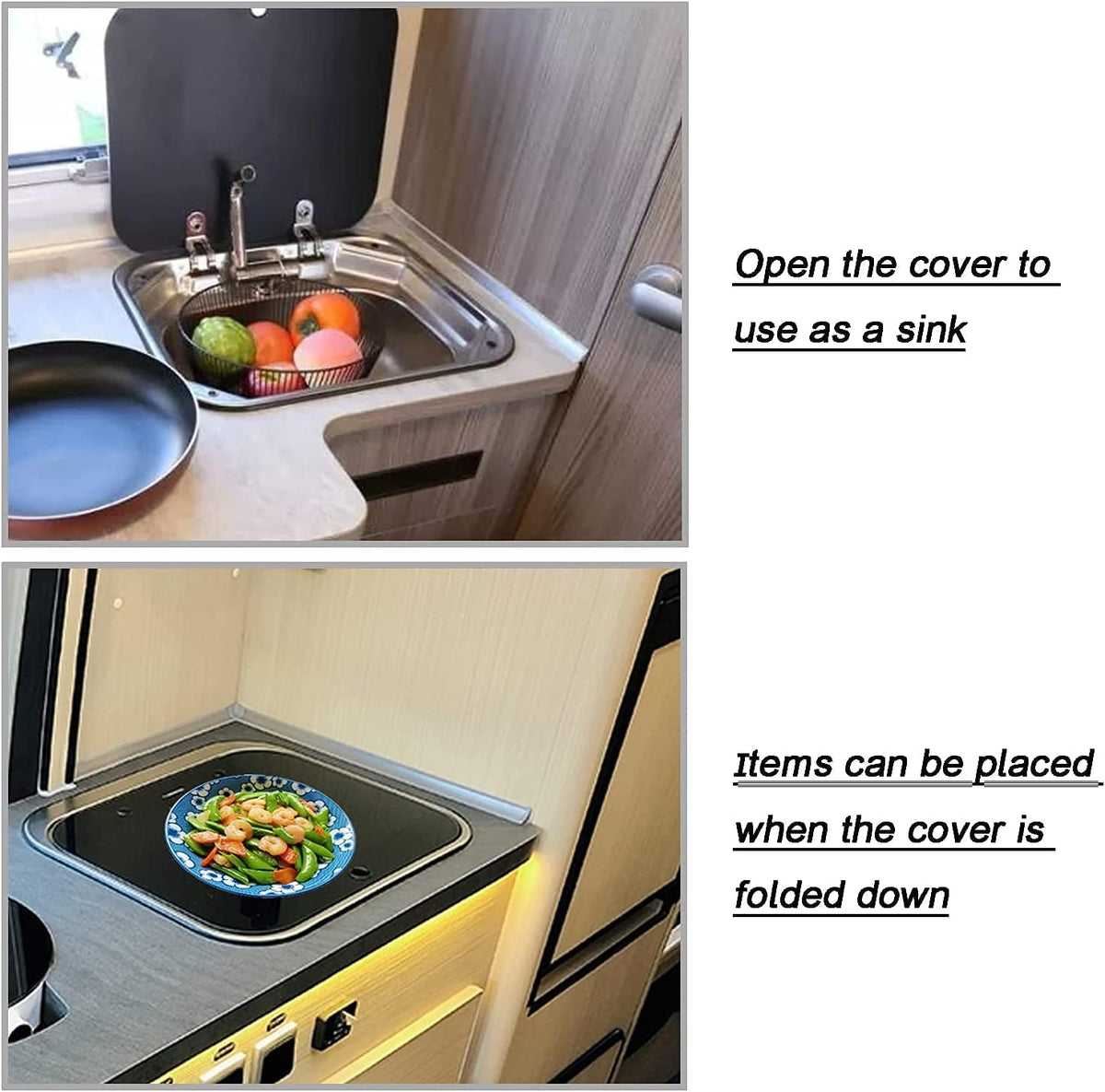 Single Bowl Stainless Steel Kitchen Basin Sink with Tempered Glass Lid B8885