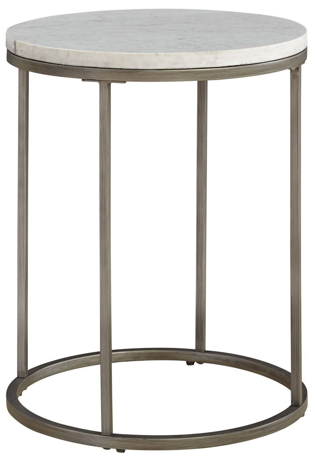 Rectangular End Table with White Marble Top Z1862