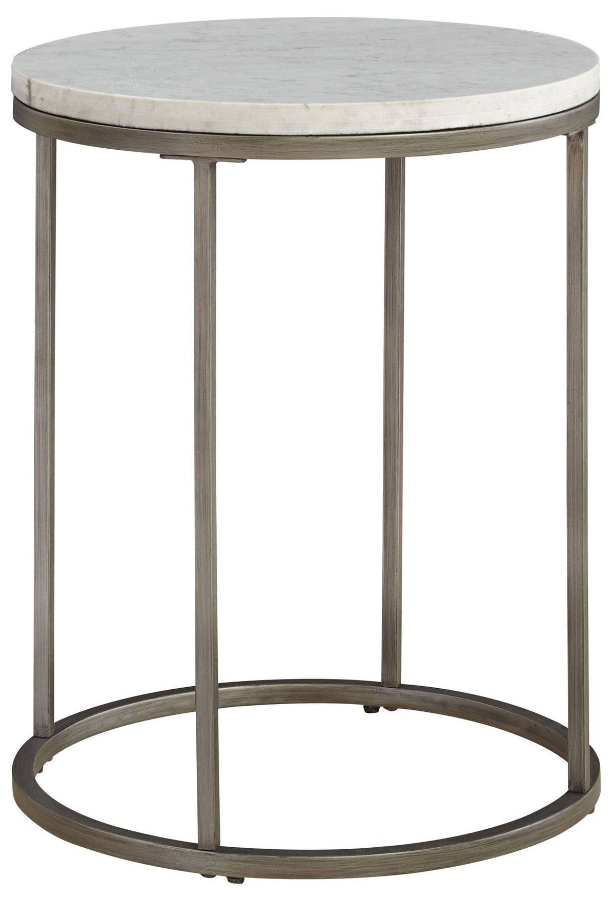 Rectangular End Table with White Marble Top Z1862
