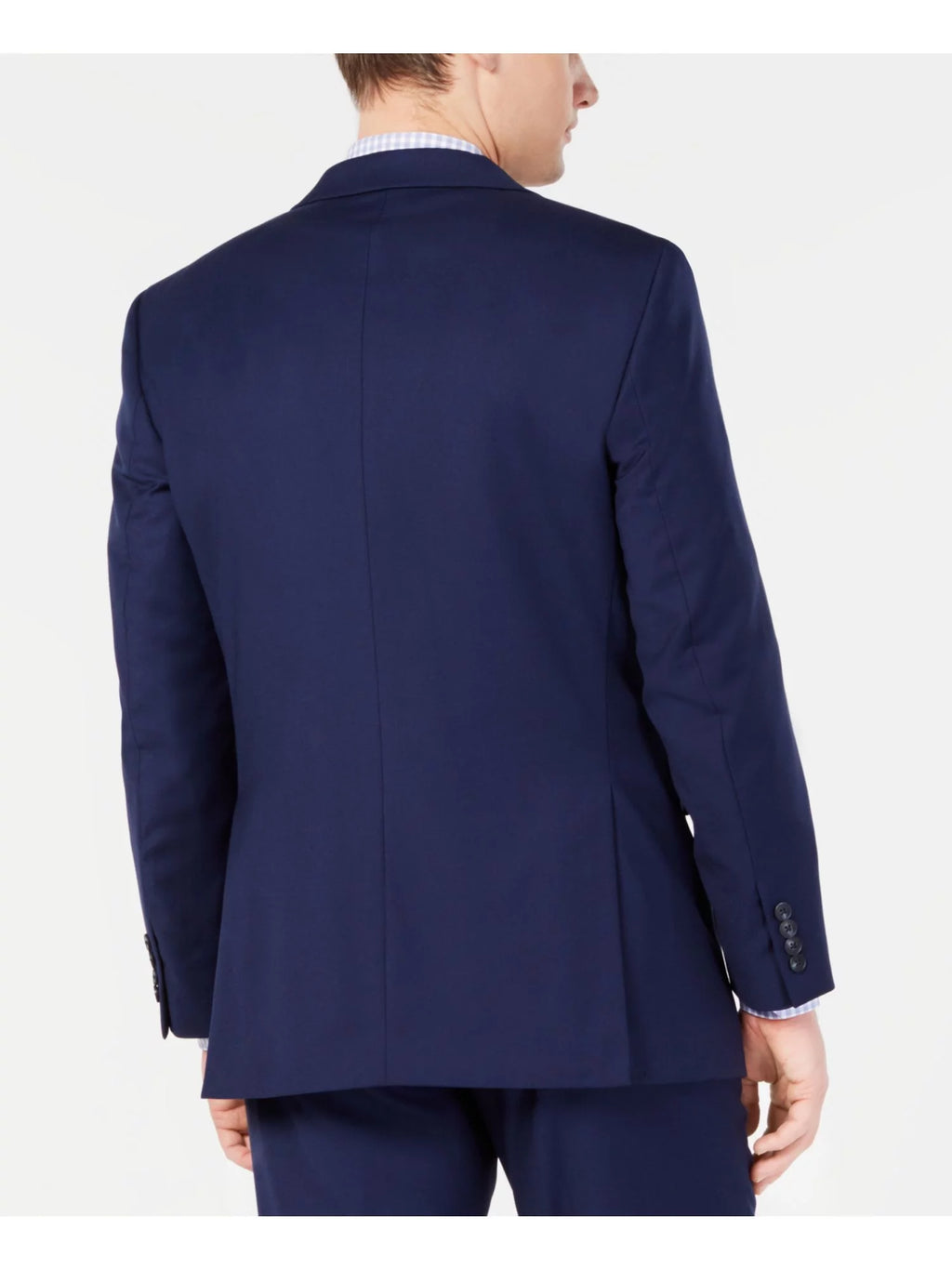 Navy Slim Fit Stretch Single Breasted Blazer Jacket D97103