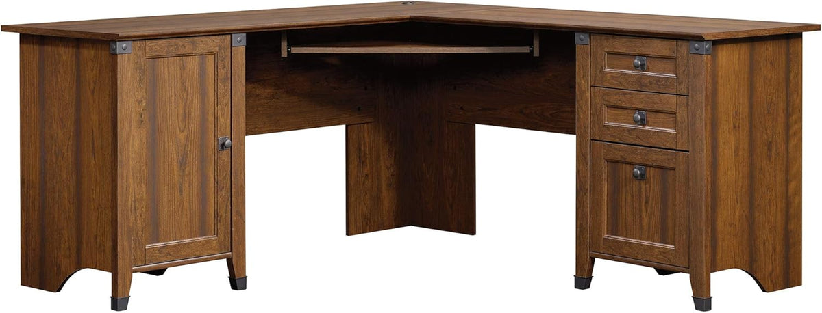 Corner Computer Desk, Washington Cherry finish F914414