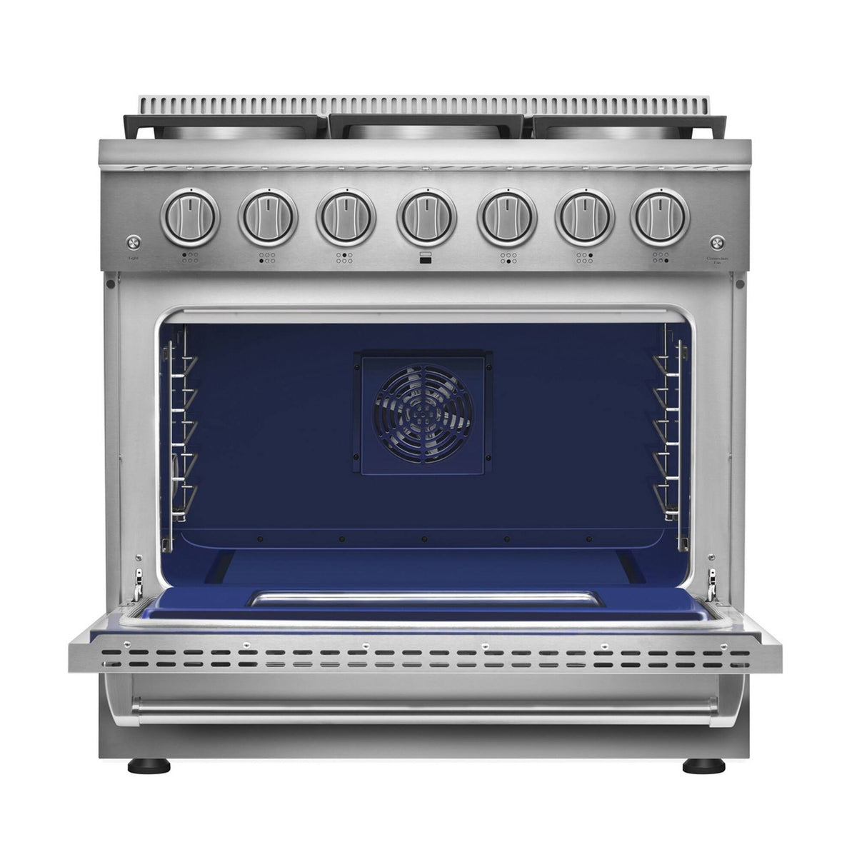 36 in. Recessed Gas Stove Cooktop with 5 Sealed Burners in Stainless Steel T146028