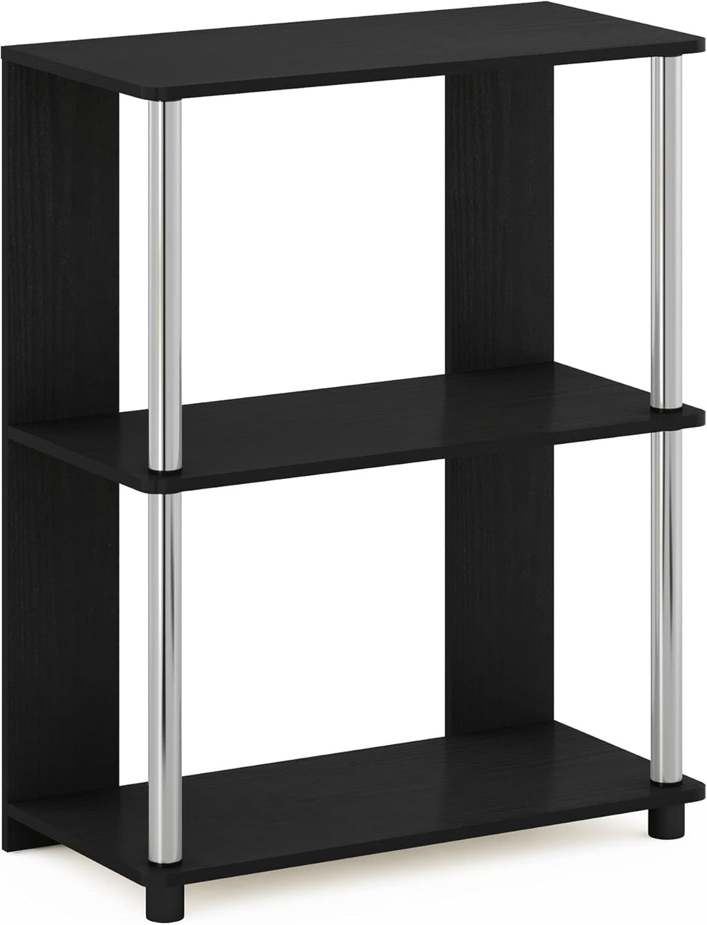 3-Tier Bookcase with Stainless Steel Tubes N3152