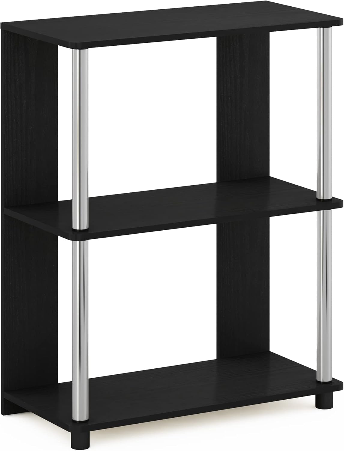 3-Tier Bookcase with Stainless Steel Tubes N3152