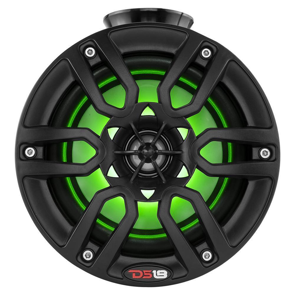 Mini 8" Marine Pod Speakers 750W Black RGB LED A5740