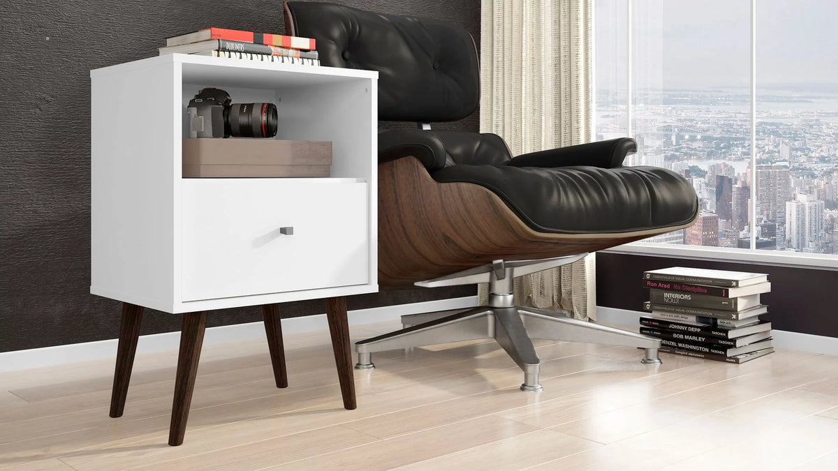 Mid-Century Modern Nightstand with 1 Drawer P73150
